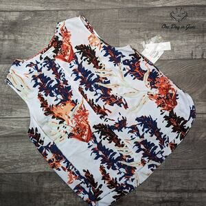 Liz Claiborne Petite Sleeveless Floral Top Size PL